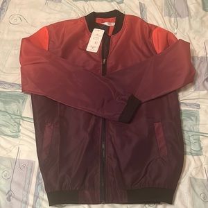 New with tag. New Fashion ombré red, orange, bomber. Size L